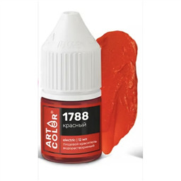 1788.Краситель водораств. гелевый пищевой Красный, 12 мл, Art Color