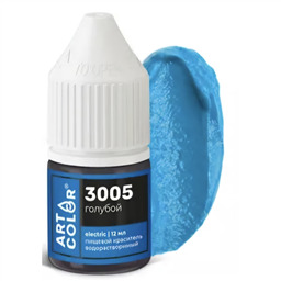 3005.Краситель водораств. гелевый пищевой Голубой, 12 мл, Art Color