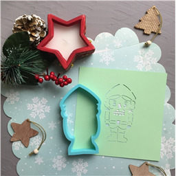 Форма для пряников Щелкунчик+Трафарет, 12 см