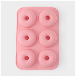 Форма для выпечки «Пончик», силикон, 26×18×2.5 см, 6 ячеек (d=7 см)
