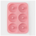 Форма для выпечки «Пончик», силикон, 26×18×2.5 см, 6 ячеек (d=7 см)