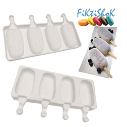 Форма Эскимо Классик для мороженого, зефира, мусса,4 ячейки, 8,8х4,3 см