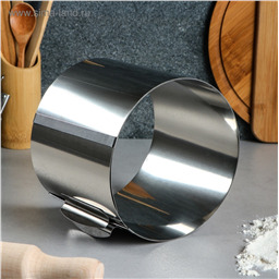 Форма раздвижная с разметкой для выпечки и выкладки Круг, 16-30 см, высота 14 см