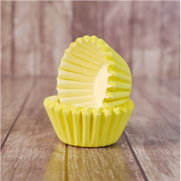 Капсулы бумажные для конфет Желтые 25*18 мм, 90 шт +-5шт.