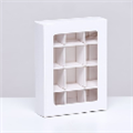 Коробка для 12 конфет, 11.5×8.7×2.5 Тонкие разделители, Белый.