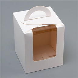 Коробка для кулича белая, 15×15×18 см