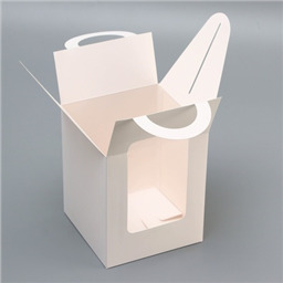 Коробка для кулича белая, 15×15×18 см