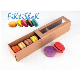 Коробка для Макаронс на 6 шт, 18х5,5х5,5 см