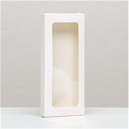 Коробка для плитки шоколада. Цвет белый. 17,1х8х1,4 см