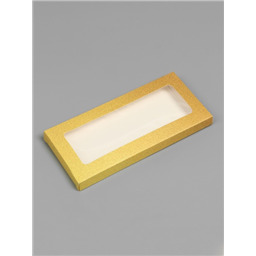 Коробка для плитки шоколада. Цвет золотой. 17х8х1,4