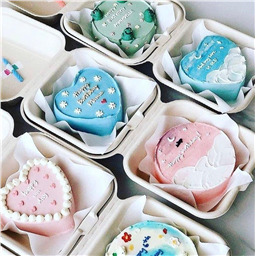 Коробка под Бенто-торты из сахарного тростника. 