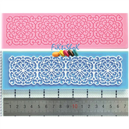 Коврик для гибких кружев (айсинга) Узоры, 19х6 см