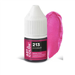 213.Краситель водораств. гелевый пищевой Розовый, 12 мл, Art Color