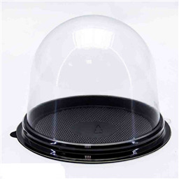 Купольная черная упаковка, диаметр 8,2 см, высота 9 см