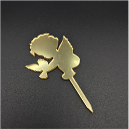 Мини - топпер Ангелочек, золото , 5 см