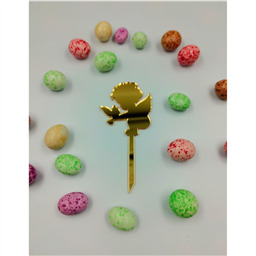 Мини - топпер Ангелочек, золото , 5 см