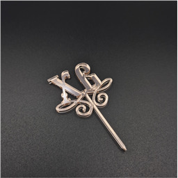 Мини - топпер ХВ на палочке,орнамент ,розовый акрил, 5 см