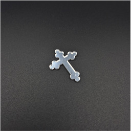 Мини - топпер Крестик,серебро, 3,5 см