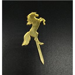 Мини-топпер Лошадка на ножке, золото, 5 см, зерк.акрил