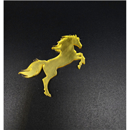 Мини-топпер Лошадка, золото, 6 см, зерк.акрил