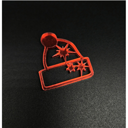 Минни-топпер Шапка красная, 4 см, зерк.акрил