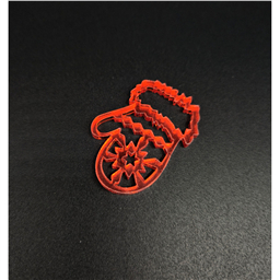 Минни-топпер Варежка красная, 4 см, зерк.акрил