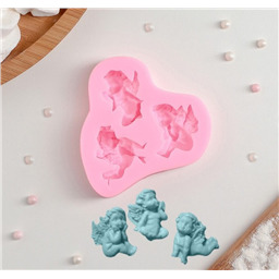 Молд силиконовый «Ангелочки в ожидании», 8х7 см