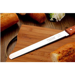 Нож с мелкими зубьями для бисквита и хлеба, 25 см