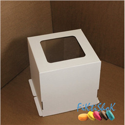 ОПТ 25! Коробка для торта 30х30х30 с окном (плотный гофрокартон)