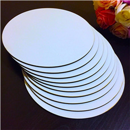 ОПТ от 25 шт! Подложка круглая белая ЛХДФ, 24 см, толщина 3 мм