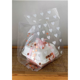 Пакет для бенто (сердечки), 24х18(дно) см