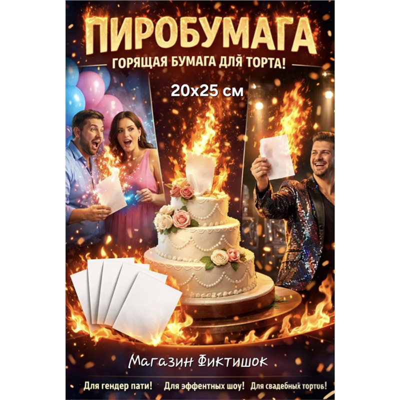 Пиробумага. 20х25 см, белая