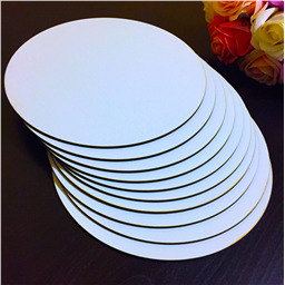 Подложка круглая белая ЛХДФ, 26 см, толщина 3 мм