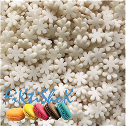 Посыпка Снежинки-цветочки белые, 75 гр 