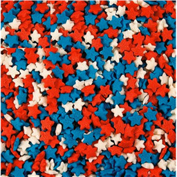 Посыпка Звезды бело-красно-голубые,75 гр 