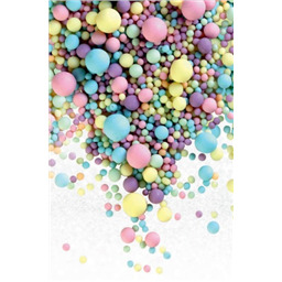 Рисовые шарики Жемчуг Гол/жел/роз/сир, матовые, 80 г