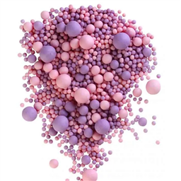 Рисовые шарики Жемчуг Сир/роз, матовые, 80 г