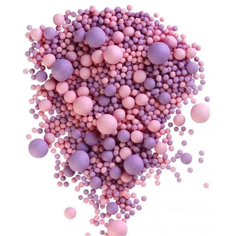 Рисовые шарики Жемчуг Сир/роз, матовые, 80 г