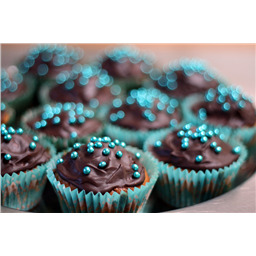 Шарики сахарные металлизированные Голубые 5 мм, 20 г