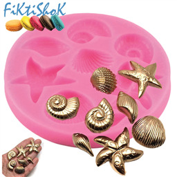 Силиконовый молд Морские звезды, 8 см