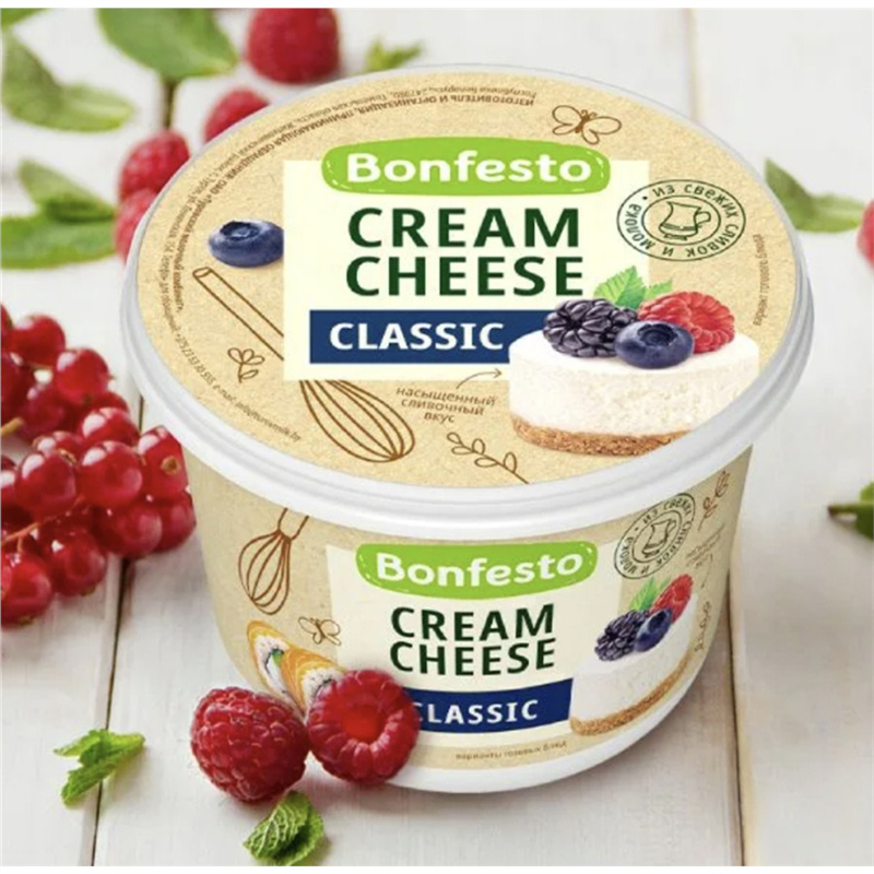 Сыр Bonfesto Cream Cheese Кремчиз мягкий 70%, 500г