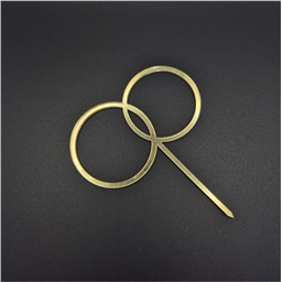Топпер Кольца свадебные, золото, 9 см