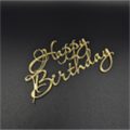 Топпер курсив Happy Birthday, золото