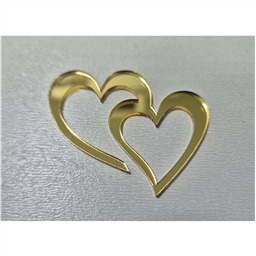 Топпер  мини Сердца двойные, 5х3,5 см, арт.45