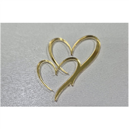 Топпер  мини Сердца изящные..., 5х4 см см, арт.44