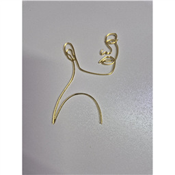 Топпер Силуэт девушки, золотой, арт.34