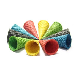 Вафельный рожок,11 см, цвет голубой 