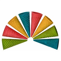 Вафельный рожок,11 см, цвет зелёный 